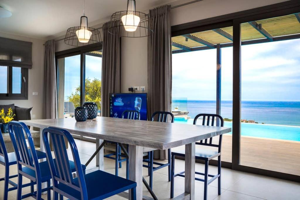 New Villa Blue With Private Pool At Trapezaki Livathos  Exteriör bild